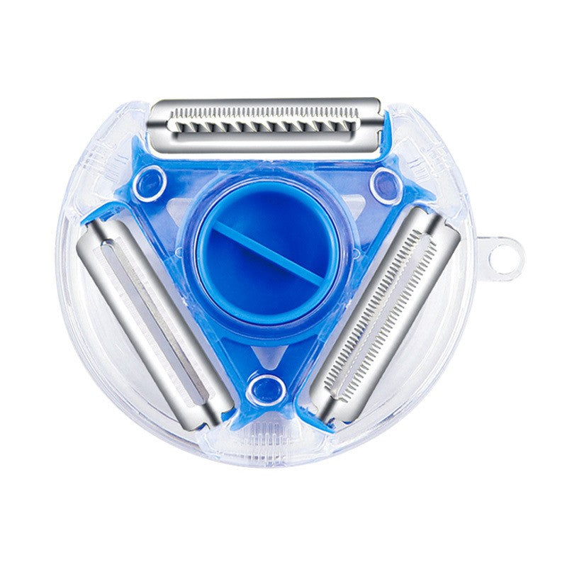 Pelador de frutas y verduras multifuncional 3 en 1 de acero inoxidable, triturad