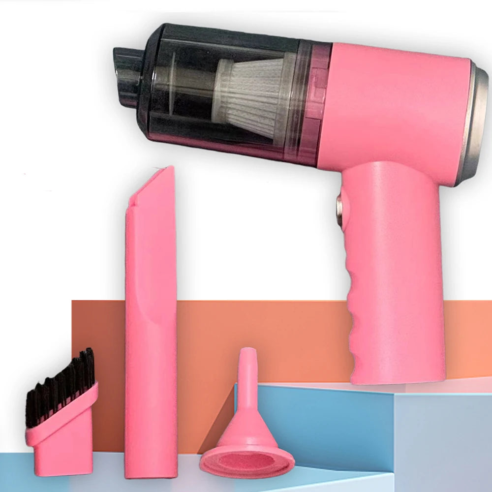 Aspiradora 3 en 1, combinación integrada de succión y soplado, carga USB, aspiradora pequeña para coche y hogar